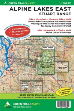 Green Trails Maps Books & Maps Alpine Lakes East, Stuart Range, No. 208SX