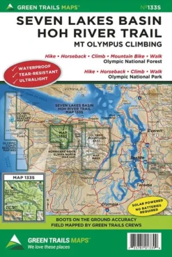 Green Trails Maps Seven Lakes Basin / Mt/ Olympus Climb No. 133S