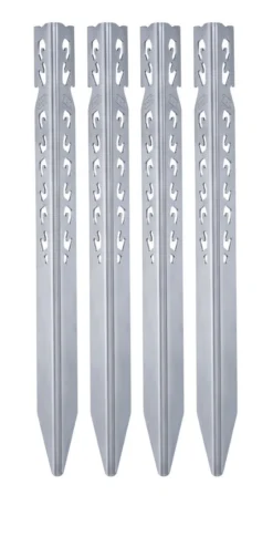 SMC Tent Accessories Mountaineering Tent Stakes Long Bright 4 Pack